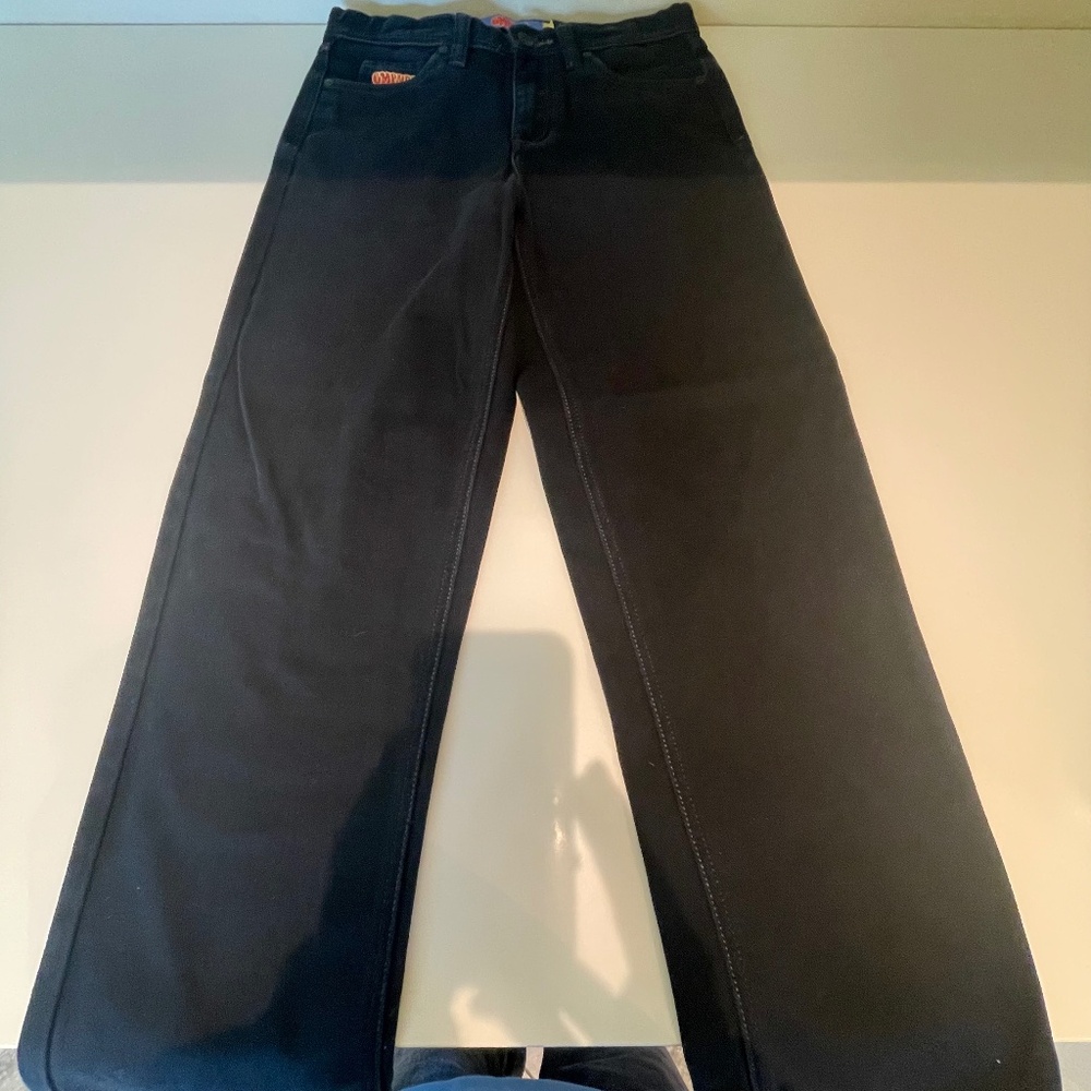 Empyre Kids Loose Fit Black Denim Skate Pants, Size 26